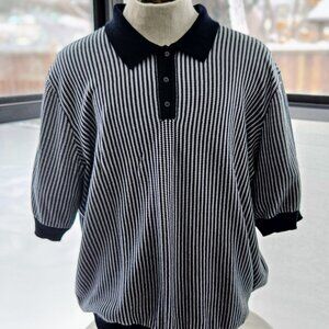 Max & Chester Knit Short Sleeve Shirt Black